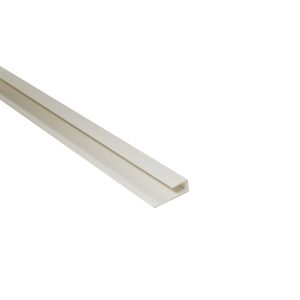Decorwall 1-Part 8mm End Profile | White | Plastic