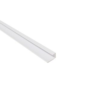 Decorwall 10.5mm End Profile | White | Plastic