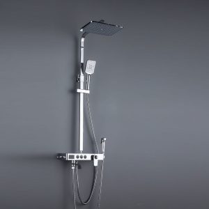 EVOLVE – Smart Control Thermostatic Shower Chrome Digital Display -Massive Overhead Shower , Hand Shower, Bathspout, Bidet Shower 4 in 1