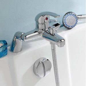 Modern Chrome Bath Filler Shower Mixer Tap Shower Hand Handle