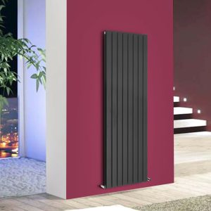 1600 x 532 Designer Vertical Flat Double Panel Anthracite Radiator