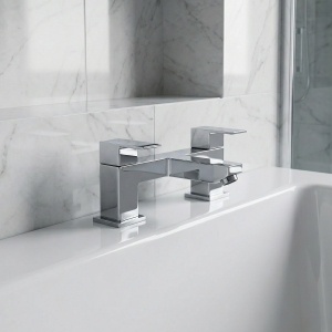Solo Chrome Bath Filler  Mixer Square Tap
