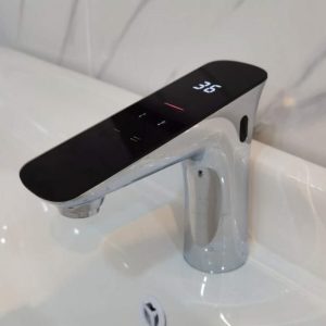 Digital Display Cold & Hot Mixer Bathroom Mixer Tap with Touch LCD Screen, Water Temperature Controlled