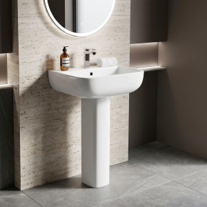Standard Square 1 tap hole full pedestal basin