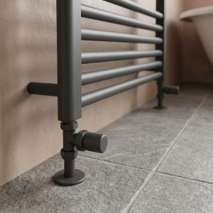 Anthracite Manual Straight Radiator Valves