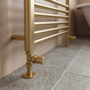 Gold Manual Straight Radiator Valves