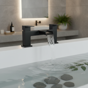 Niagra Black Waterfall Bath Filler Tap