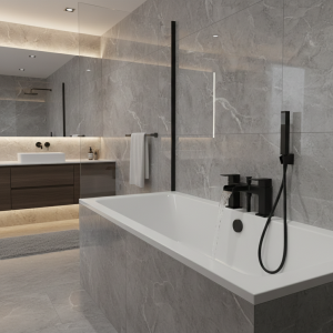 Niagra Black Waterfall Bath Shower Mixer Tap & Handset