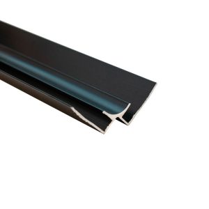 Decorwall Decortrim – 5mm x 2.4m – Metal Internal Corner Trim – Matt Black