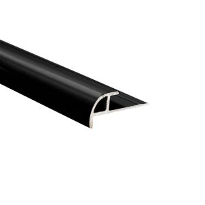 Decorwall Decortrim – 5mm x 2.4m – Metal External Quadrant Trim – Matt Black
