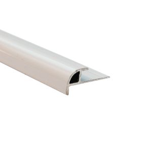 Decorwall Decortrim – 5mm x 2.4m – Metal External Quadrant Trim – White