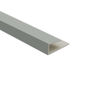 Decorwall Elegance Abstract Cladding Starter Trim 2.6m Silver Abstract 8mm Plastic