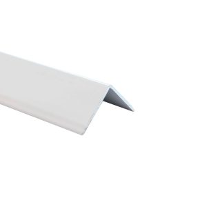 Decorwall Decortrim – 20mm x 20mm x 2.6m – Metal External Angle Trim – White