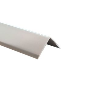 Decorwall Decortrim – 20mm x 20mm x 2.6m – Metal External Angle Trim – Bright Silver