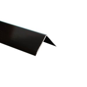 Decorwall Decortrim – 20mm x 20mm x 2.6m – Metal External Angle Trim – Gloss Black