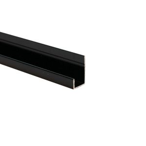 Decorwall Decortrim – 8.5mm x 2.6m – Metal Starter / End Trim – Gloss Black