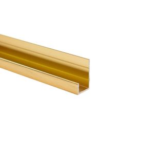 Decorwall Decortrim – 8.5mm x 2.6m – Metal Starter / End Trim – Brushed Brass