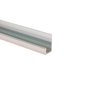 Decorwall Decortrim – 8.5mm x 2.6m – Metal Starter / End Trim – Bright Silver