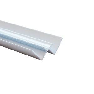 Decorwall Decortrim – 8.5mm x 2.6m – Metal Internal Corner Trim – White
