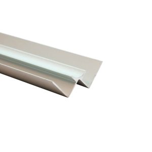 Decorwall Decortrim – 8.5mm x 2.6m – Metal Internal Corner Trim – Matt Silver