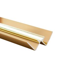 Decorwall Decortrim – 8.5mm x 2.6m – Metal Internal Corner Trim – Brushed Brass