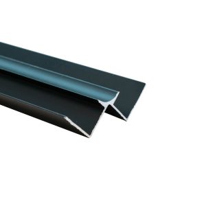 Decorwall Decortrim – 11.5mm x 2.4m – Metal Internal Corner Trim – Matt Black