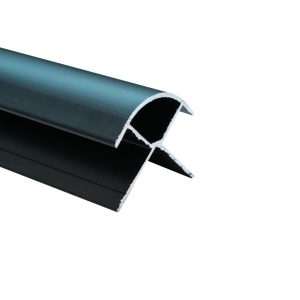 Decorwall Decortrim – 11.5mm x 2.4m – Metal External Corner Trim – Matt Black