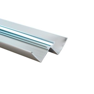 Decorwall Decortrim – 11.5mm x 2.4m – Metal Internal Corner Trim – Polished Chrome