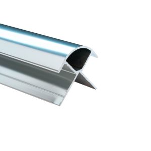 Decorwall Decortrim – 11.5mm x 2.4m – Metal External Corner Trim – Polished Chrome