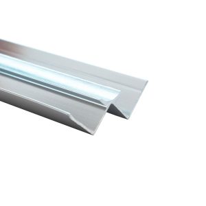 Decorwall Decortrim – 10.5mm x 2.4m – Metal Internal Corner Trim – Brushed Metal