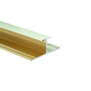 Decorwall Decortrim – 11.5mm x 2.4m – Metal H Trim – Brushed Gold