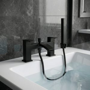 Decent Black Waterfall Bath Shower Mixer Tap& Handset