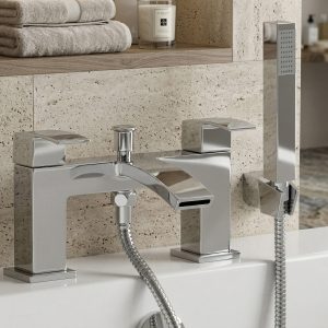 Decent Chrome Waterfall Bath Shower Mixer Tap & Handset