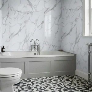 Pro-Tek White Carrara Plain Wall Panel
