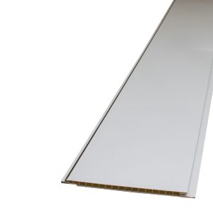Decorwall Decorceil Gloss White / Chrome Strip 2.7m
