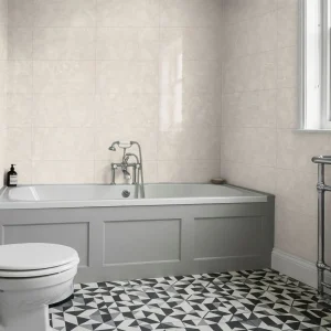 Pro-Tek Cream Statuario Multi Tile Wall Panel