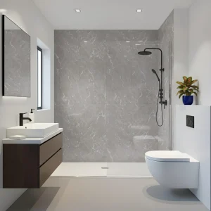 Pro-Tek Grey Carrara Multi Tile Wall Panel