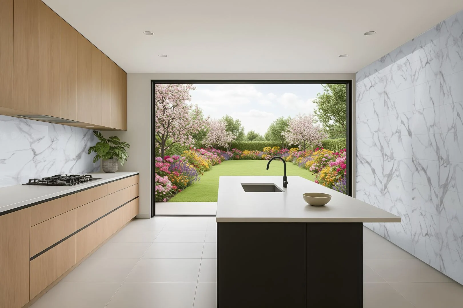 Pro-Tek White Carrara Multi Tile Wall Panel - Image 3